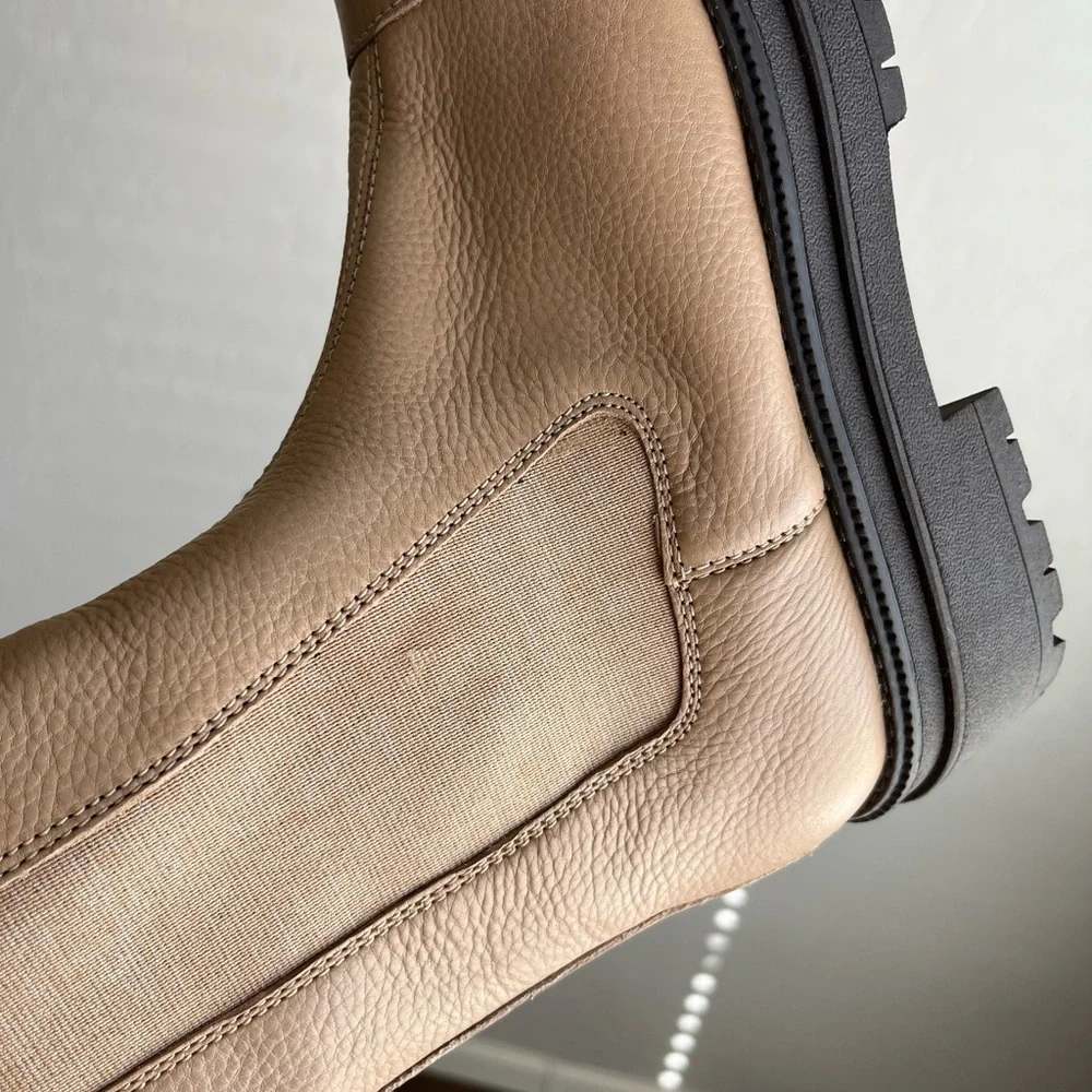 Sam Edelman Wellington Lug Sole Leather Chelsea Boots Tan 7.5 - Picture 8 of 8